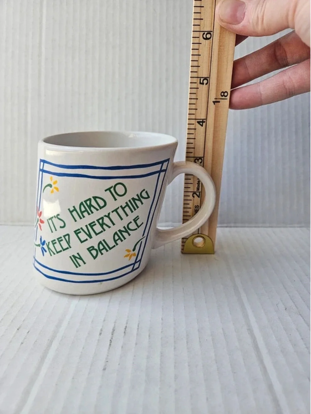 Vintage Papel Mug Slants coffee cup tilted slanted novelty 1980s collectable